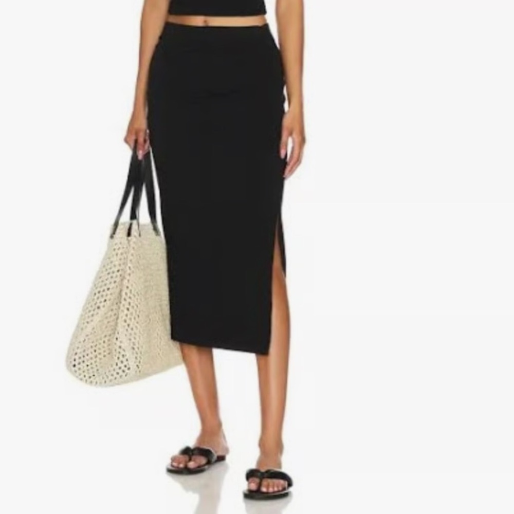 Bobi Los Angeles by Revolve Ruched Midi Skirt